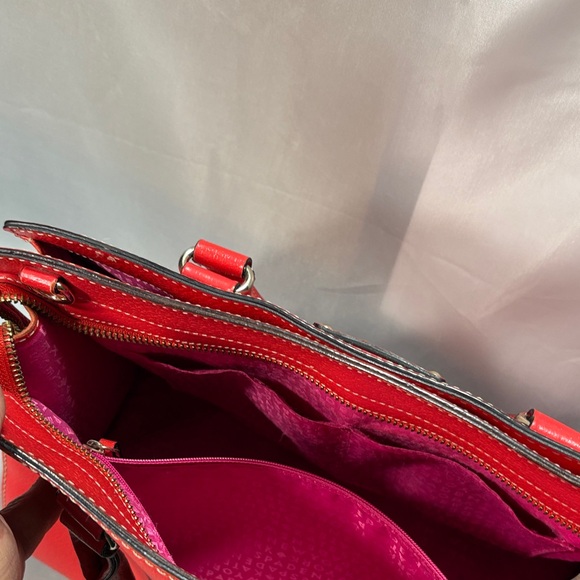 Kate Spade Vibrant Red Leather Satchel - Picture 12 of 16